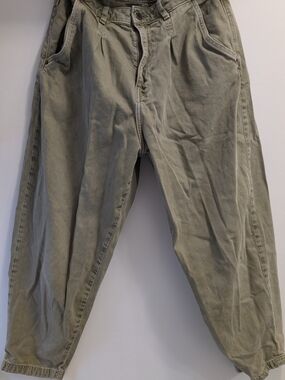 Zara olive green slouchy balloon jeans